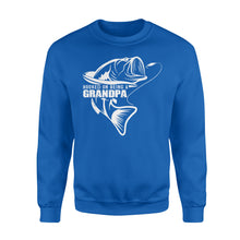 Load image into Gallery viewer, Grandpa Fishing Shirt, Hooked on being a Grandpa,  Funny Fishing Gift for Grandpa, Fathers Day Fishing Gift D02 NQS1335 - Standard Crew Neck Sweatshirt