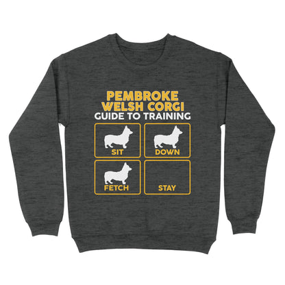 Pembroke Welsh Corgi Standard Sweatshirt | Funny Guide to Training dog - FSD2409D08