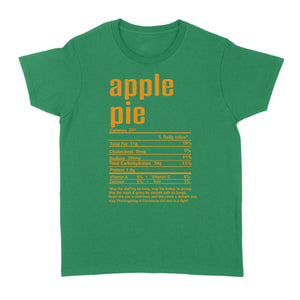 Apple pie nutritional facts happy thanksgiving funny shirts - Standard Women's T-shirt