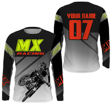 Load image into Gallery viewer, Black MX racing jersey custom motocross UV protective adult&amp;kid dirt bike off-road motorcycle| NMS899