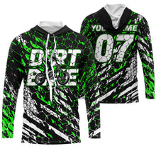 Load image into Gallery viewer, Custom dirt bike jersey UPF30+ kid mens womens green motocross racing off-road motorcycle racewear NMS946