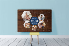 Load image into Gallery viewer, Personalized Mom Canvas| Best Mom Ever Photo Collage| Gift for Mom, Mother&#39;s Day Gift, Mom Birthday Gift JC213