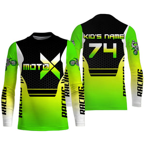 Personalized Jersey For Motocross Youth Men Women UPF30+ Dirt Bike Shirt Boys Girls MotoX Racing PDT458