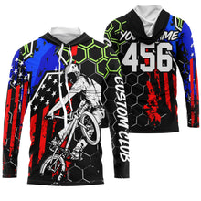 Load image into Gallery viewer, American Adult kid BMX jersey UPF30+ Custom riding jersey Team USA cycling gear Extreme bike shirts| SLC79