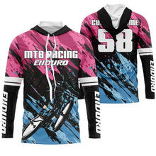 Load image into Gallery viewer, Pink MTB race jersey enduro racewear UPF30+ Youth Adult Mountain bike sun shirt Cycling gear| SLC113