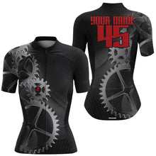 Load image into Gallery viewer, Custom Cycling Jersey Sprocket Mountain Bike Cycle Racing Bicycling Shirt Road Biking - Black| NMS836