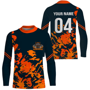 Custom Motocross Jersey Orange UPF30+ Youth Men Women Xtreme Dirt Bike Racing Shirt NMS1337