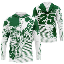 Load image into Gallery viewer, Kids men women jersey for dirt bike custom UPF30+ green off-road Motocross racing shirt racewear PDT106