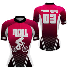 Load image into Gallery viewer, Red Custom Womens Cycling Jersey Roll Female Biker Riding Road Cycle Mountain Bicycling| NMS845