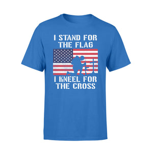 I Stand for The Flag I Kneel for The Cross  Shirt Patriotic Military NQS161