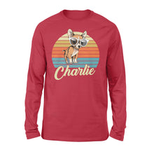 Load image into Gallery viewer, Custom name awesome Chihuahua 1970s vintage retro personalized gift - Standard Long Sleeve