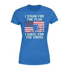 Load image into Gallery viewer, I Stand for The Flag I Kneel for The Cross  Shirt Patriotic Military NQS161