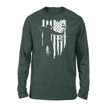 Load image into Gallery viewer, American flag bow hunting Shirts For Men Women Bow Hunter Long Sleeve - NQSD252