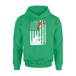 Duck hunting american flag, duck hunting dog NQSD39 - Standard Hoodie