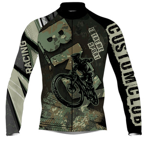 Custom BMX Cycling Jersey Camo Mens Long&Short Sleeve Bicycle Motocross Shirt Road Moutain Biking| NMS782