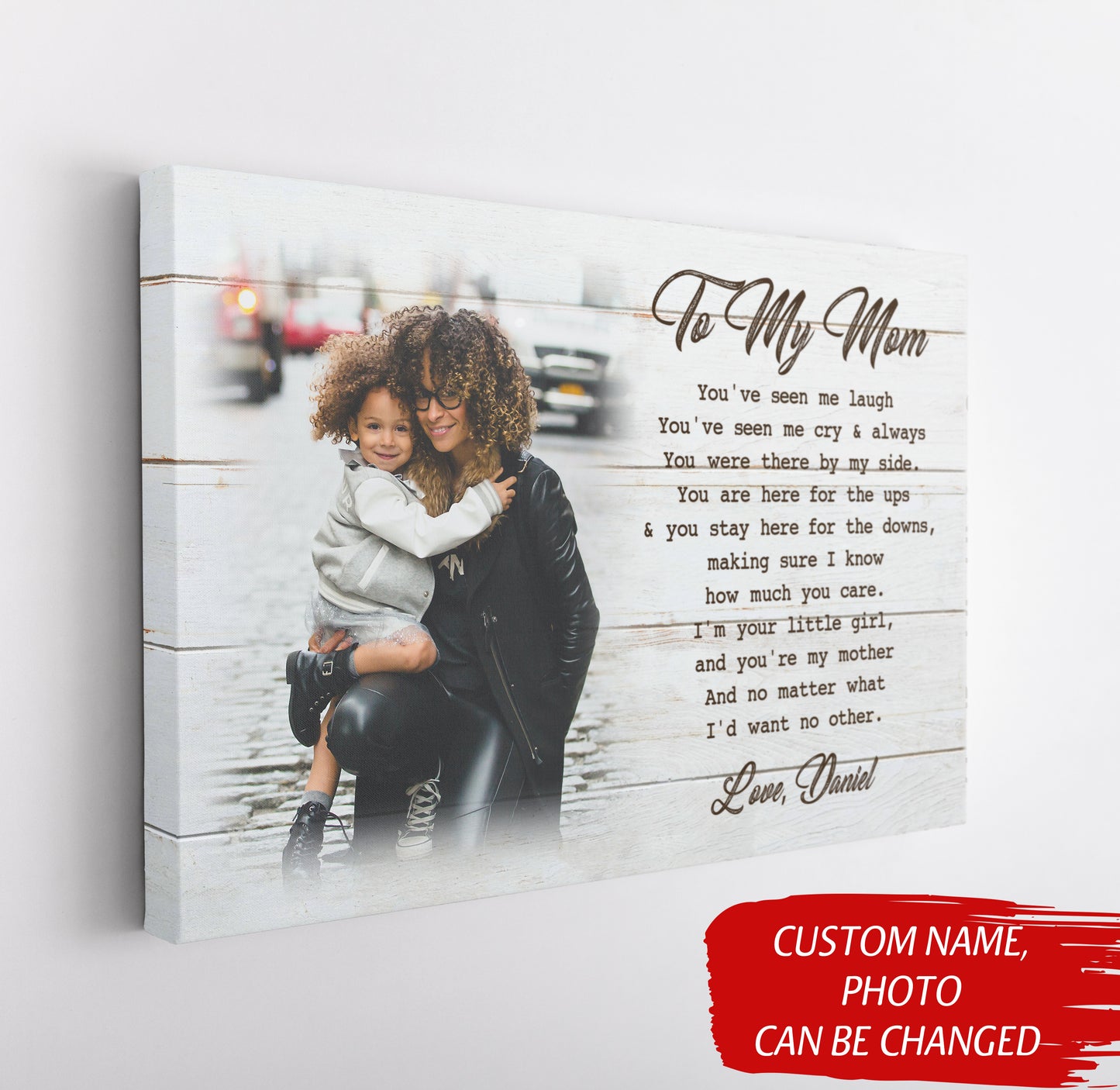 Personalized Mom Canvas - Daughter & Mother Custom Canvas Mother's Day Gift, Mom Birthday Christmas Gift N2462