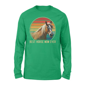 Custom photo best horse mom ever vintage personalized gift long sleeve