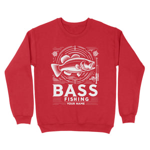 Sweatshirt - Bass fishing custom name personalized fishing shirt A53