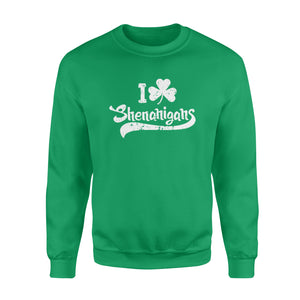 Clover Shenanigans Funny Irish Clover St Saint Patricks Day - Standard Crew Neck Sweatshirt