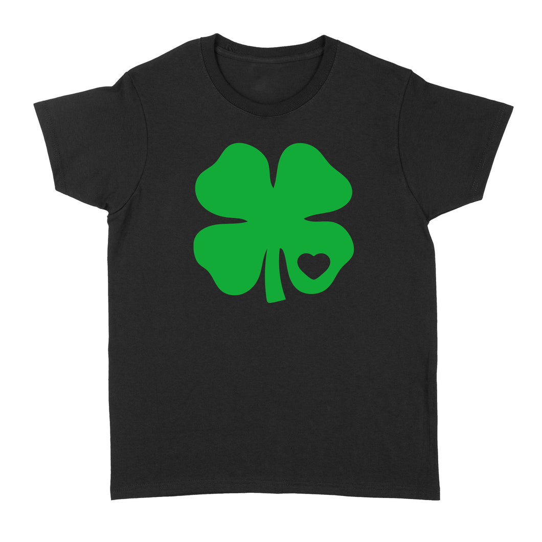 St Patrick Heart Irish Green Shamrock T-Shirt - FSD1402D07