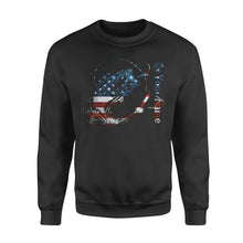 Load image into Gallery viewer, US Bass Fishing American Flag Custom name Crew Neck Sweatshirt D02 NQS1248