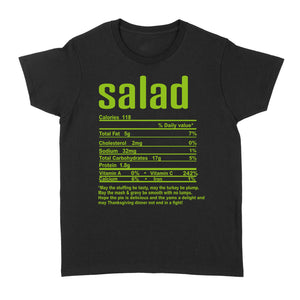 Salad nutritional facts happy thanksgiving funny shirts - Standard Women's T-shirt