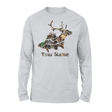 Load image into Gallery viewer, Buck Deer Fish Camo design personalized shirt for men and women D03