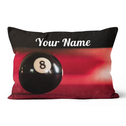 Personalized Billiard 8 Ball Pillow, Custom Throw Pillow Billiards Gifts VHM0882