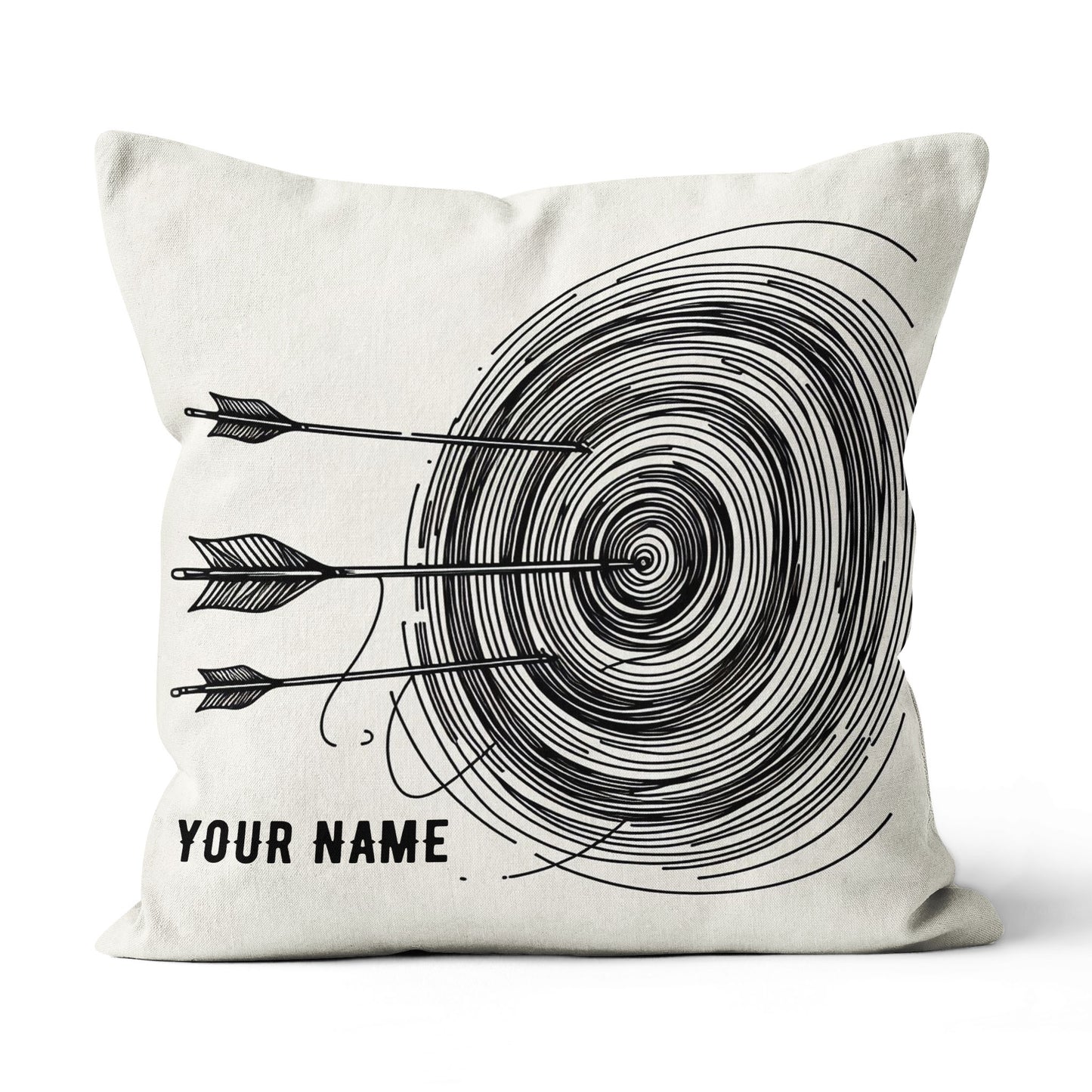 Personalized Continuous Line Target Archery Pillow, Archery Gifts Ideas VHM0905