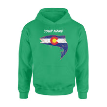 Load image into Gallery viewer, Colorado trout fishing custom name shirt, personalized fishing Hoodie- NQS1205