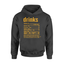 Load image into Gallery viewer, Drinks nutritional facts happy thanksgiving funny shirts - Standard Hoodie