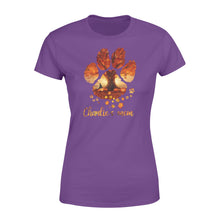 Load image into Gallery viewer, Custom dog&#39;s name dog paws mom autumn halloween personalized gift - Standard Women&#39;s T-shirt