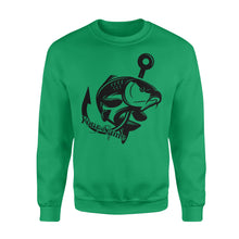Load image into Gallery viewer, Carp fishing tattoos Customize name Crew Neck Sweatshirt, personalized fishing gifts for fisherman - NQS1208