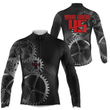 Load image into Gallery viewer, Custom Cycling Jersey Sprocket Mountain Bike Cycle Racing Bicycling Shirt Road Biking - Black| NMS836