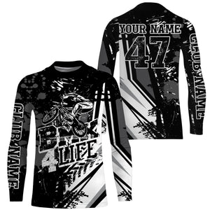 BMX 4 Life Black BMX jersey UPF30+ BMX bike shirt adult youth kid bicycle motocross cycling gear| SLC132