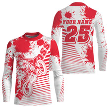 Load image into Gallery viewer, Kids men women jersey for MX custom UPF30+ red off-road Motocross racing shirt dirt bike racewear PDT107