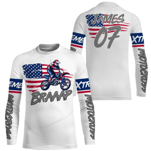 Kid&Adult custom Motocross jersey American Flag AntiUV Brap dirt bike Extreme MX racing motorcycle| NMS918