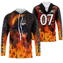 Load image into Gallery viewer, Personalized UPF30+ Motocross jersey racing biker orange adult&amp;kid skeleton MX off-road motorcycle PDT27