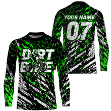 Load image into Gallery viewer, Custom dirt bike jersey UPF30+ kid mens womens green motocross racing off-road motorcycle racewear NMS946