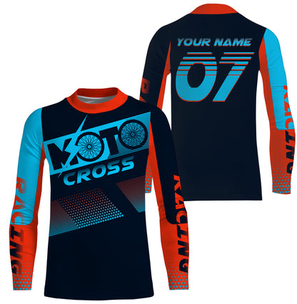 Moto Cross custom jersey UPF30+ men women kids dirt bike racing off-road motorcycle riders outfits NMS1008