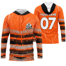 Load image into Gallery viewer, Custom motocross jersey orange tire track dirt bike UPF30+ kids men women motorcycle off-road NMS1032