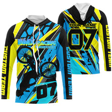 Load image into Gallery viewer, Blue BMX race gear Lightweight UPF30+ sun shirts Custom Kid Youth Adult Cycling BMX racewear| SLC110