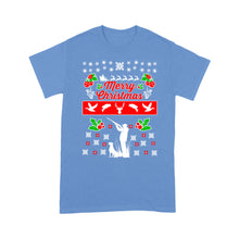 Load image into Gallery viewer, Merry Christmas Hunting standard T-shirt Hunting dog - Christmas gift ideas for hunter FSD585