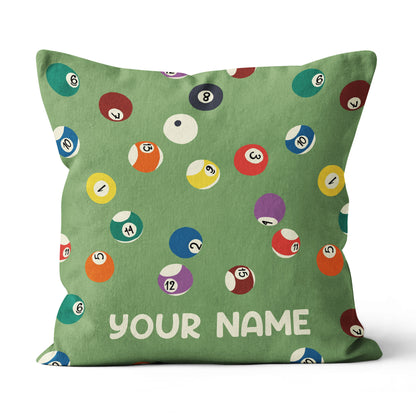 Customized Billiard Balls Full Printing Green Pillow For Billiard Lover TDM0751