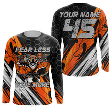 Load image into Gallery viewer, Personalized Motocross Jersey UPF30+ Kid Adult Fear Less Ride More Dirt Bike Motorcycle Shirt NMS1231