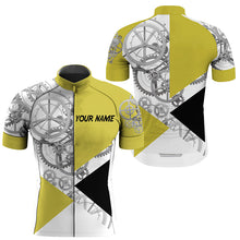 Load image into Gallery viewer, Yellow mens cycling jersey UPF50+ bike shirts Breathable biking tops with pockets Bicycle clothes| SLC211