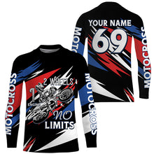 Load image into Gallery viewer, Personalized Motocross Jersey UPF30+ 2 Wheels 1 Engine No Limits Dirt Bike MX Racing NMS1165
