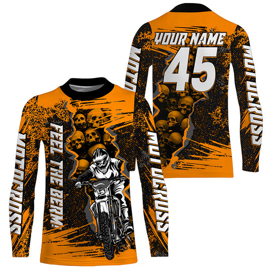 Feel The Berm Custom Motocross Jersey UPF30+ Kid Adult Dirt Bike Off-road Racing Long Sleeves NMS1235