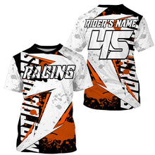 Load image into Gallery viewer, Dirt bike jersey custom Motocross kid women men UPF30+ extreme racing orange motorcycle shirt PDT305