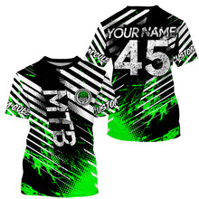 Load image into Gallery viewer, Mountain bike jersey UPF30+ Green MTB shirt kids adult custom downhill cycling gear boys girls| SLC248